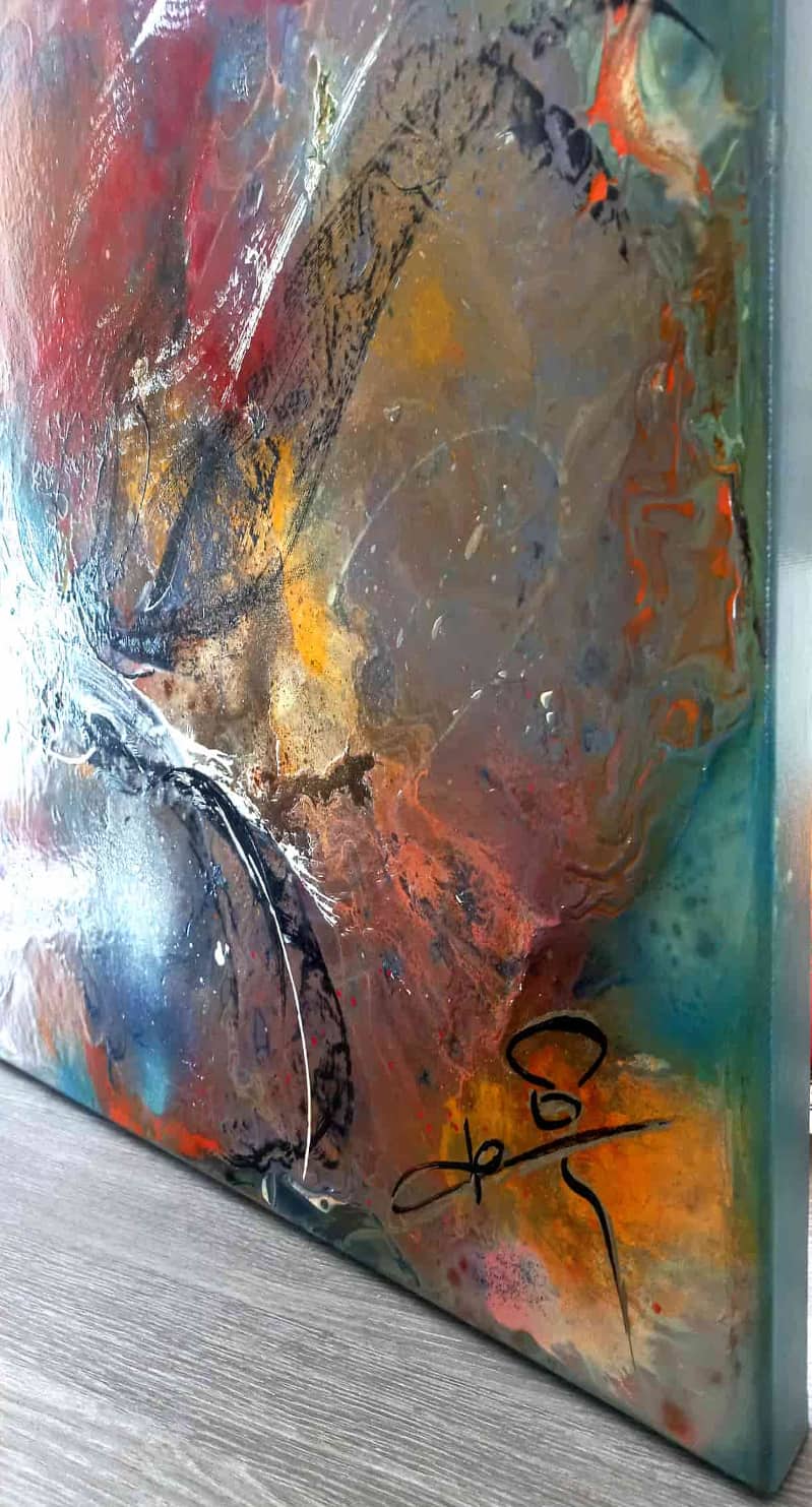 LOREVATEA-Tableau abstrait Attente finition profil
