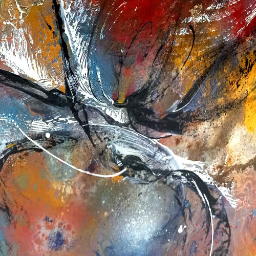 LOREVATEA-Tableau abstrait Attente détail