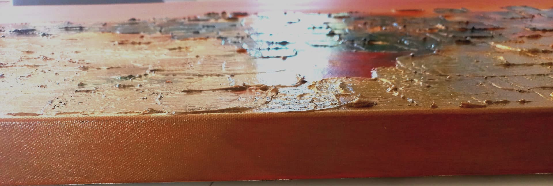 LOREVATEA-Tableau abstrait Empreintes finition profil