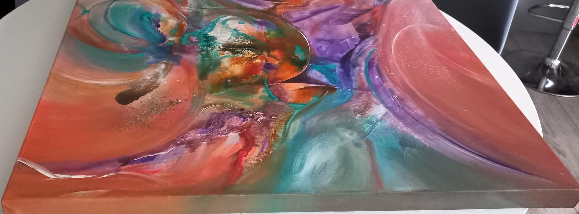 LOREVATEA-Tableau abstrait Origine finition profil