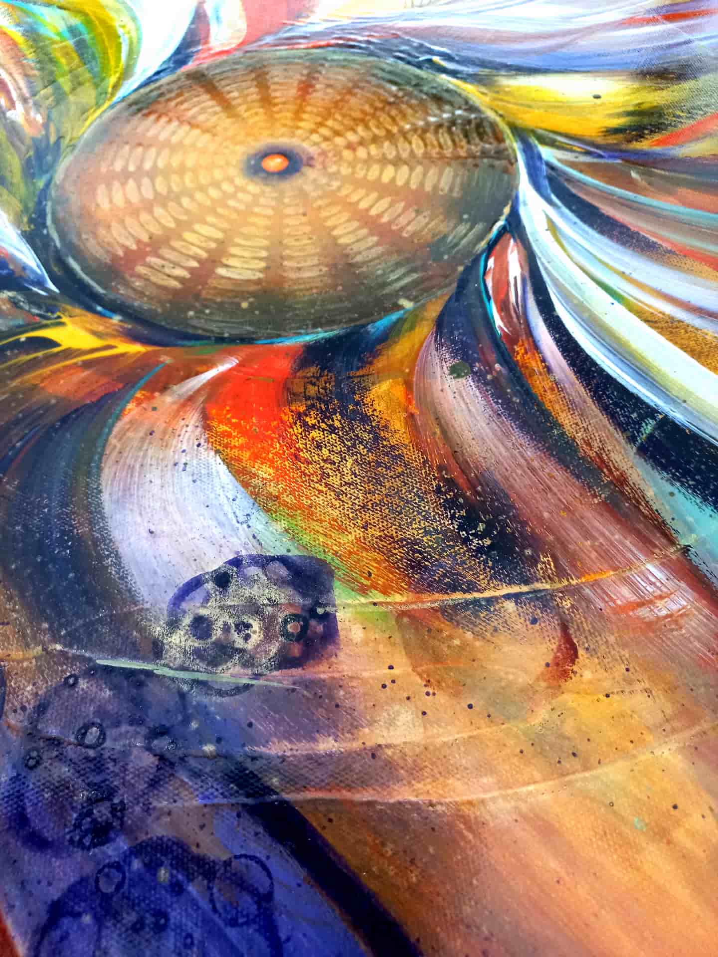 LOREVATEA-Tableau abstrait Warana détail