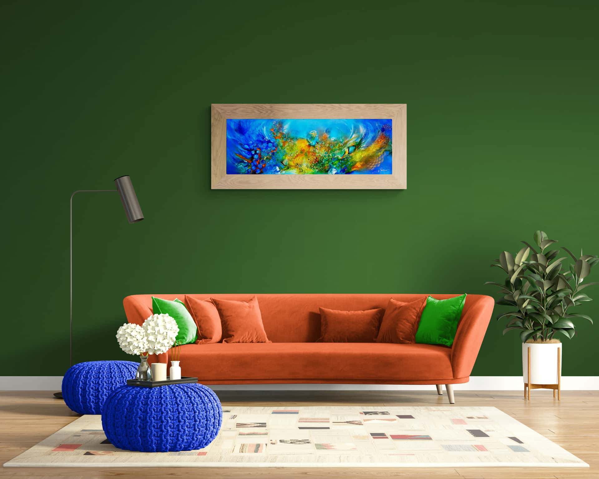 LOREVATEA-Tableau abstrait Anatika in situ