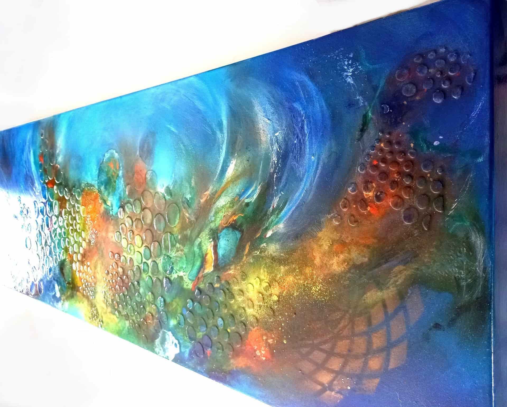 LOREVATEA-Tableau abstrait Anatika finition profil