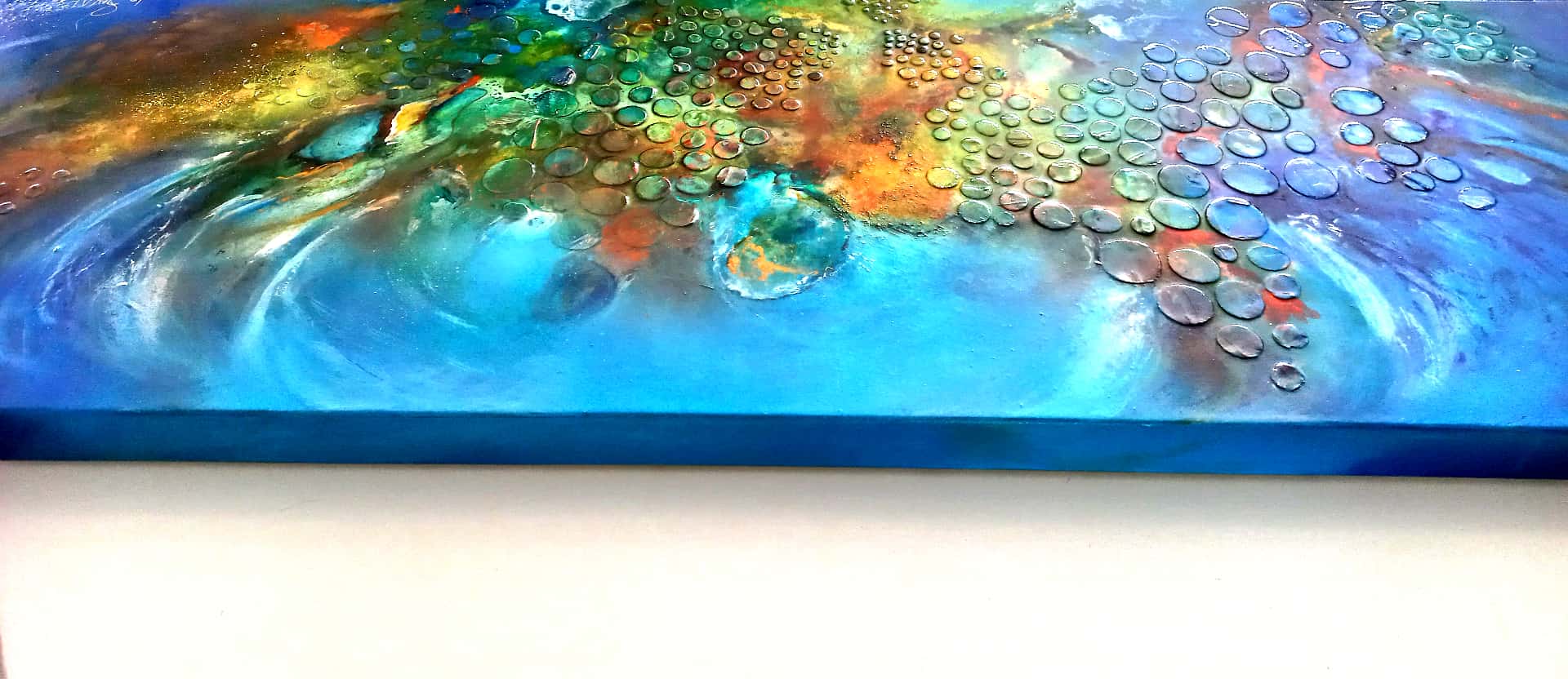 LOREVATEA-Tableau abstrait Anatika finition profil