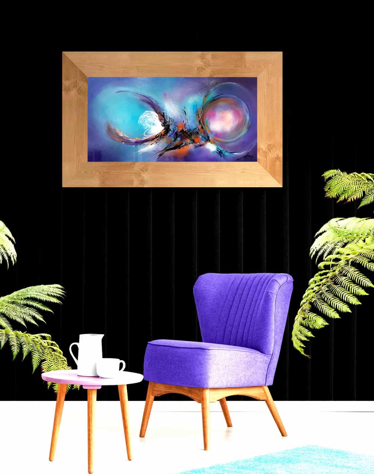 LOREVATEA-Tableau abstrait Equinoce in situ