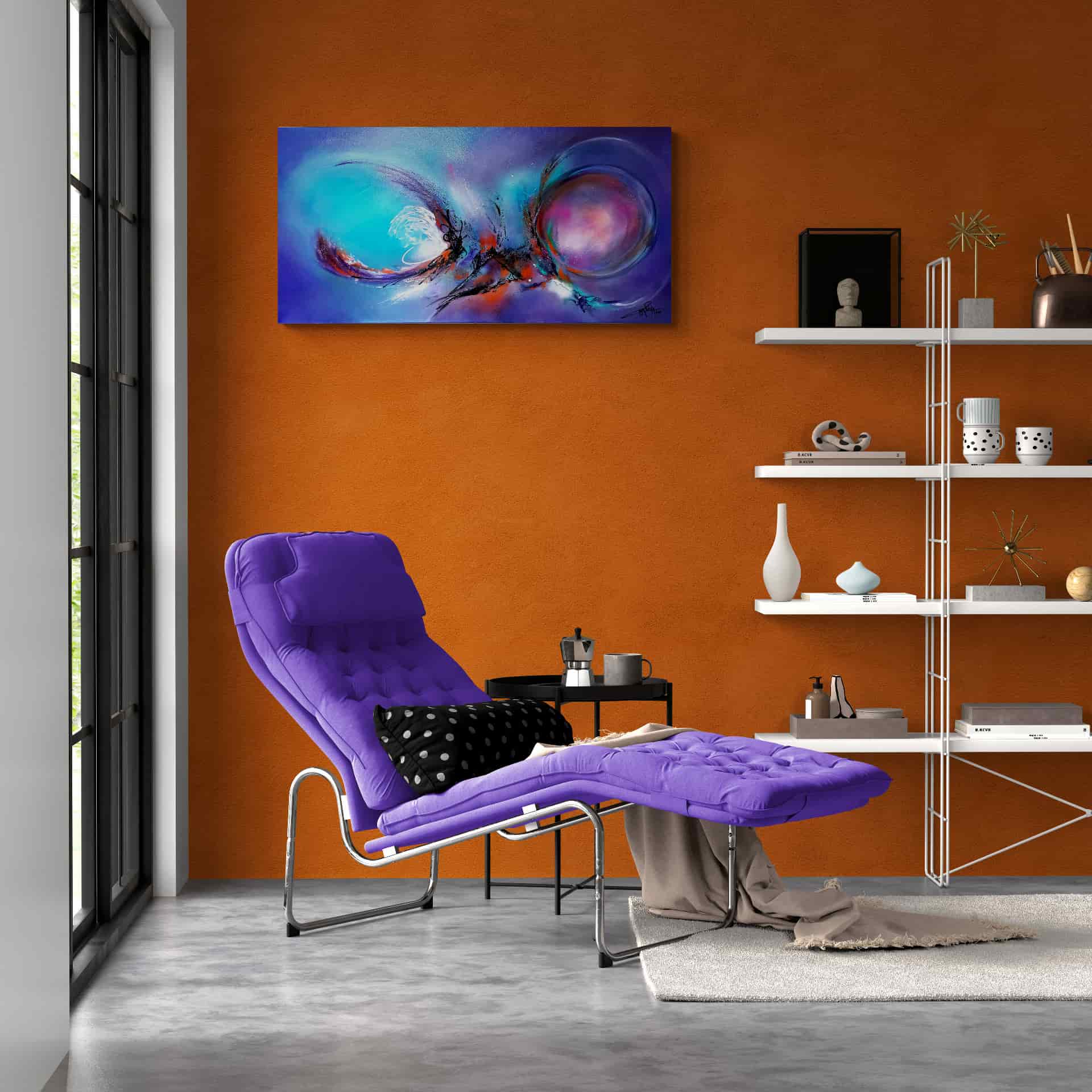 LOREVATEA-Tableau abstrait Equinoce in situ