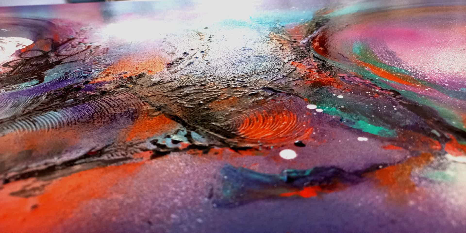 LOREVATEA-Tableau abstrait Equinoce détail