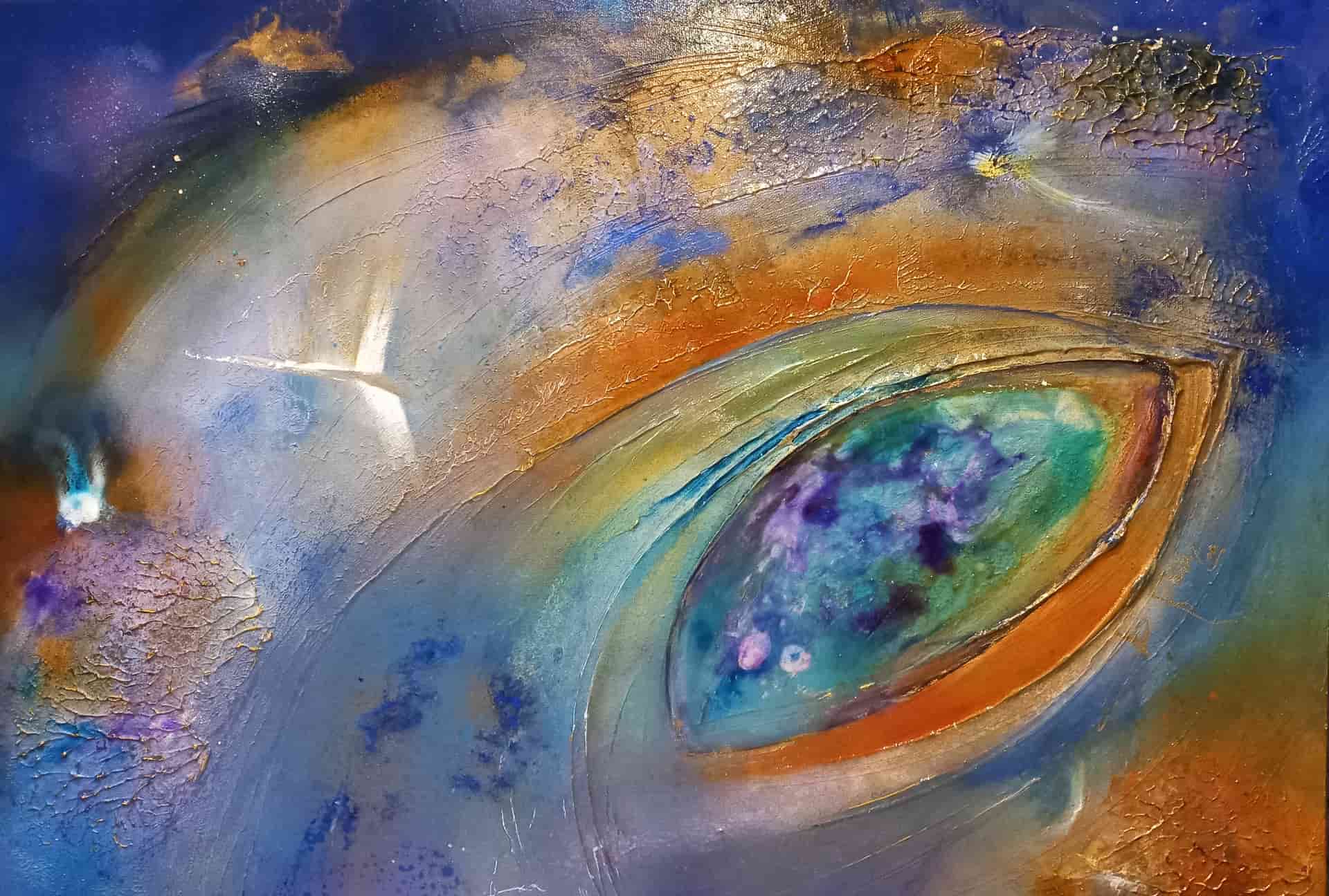 LOREVATEA-Tableau abstrait Raimana 70 x 50 cm