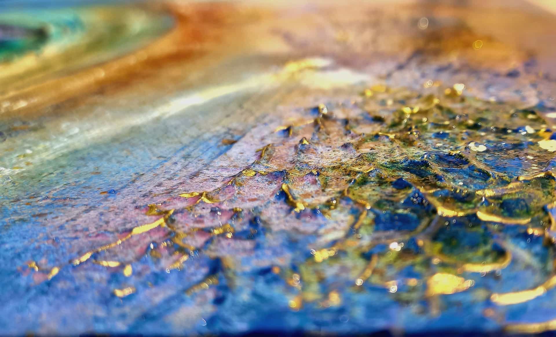 LOREVATEA-Tableau abstrait Raimana détail