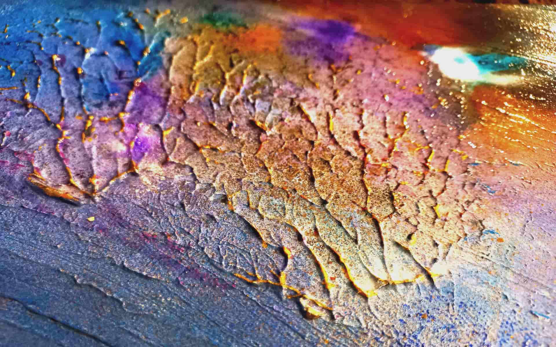 LOREVATEA-Tableau abstrait Raimana détail