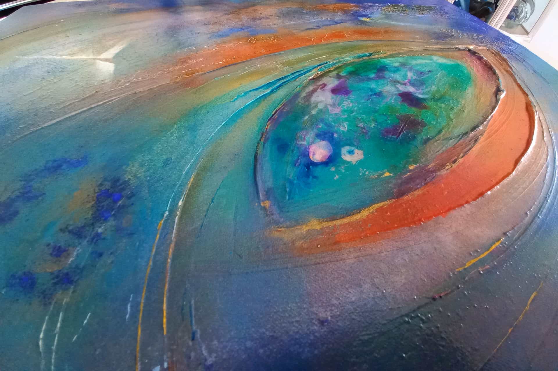LOREVATEA-Tableau abstrait Raimana détail