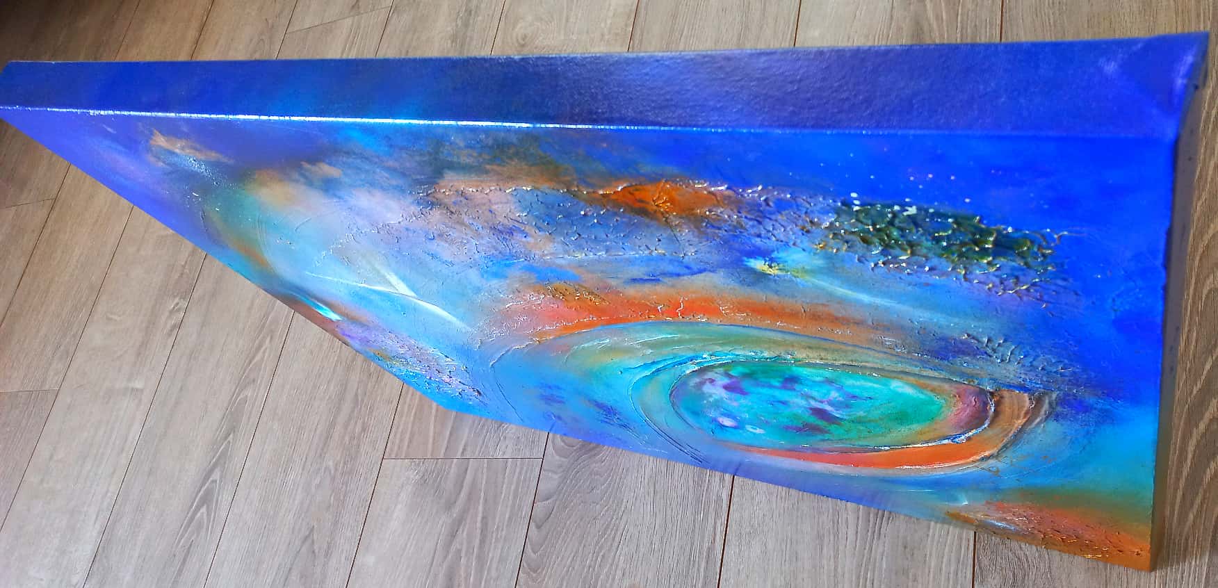 LOREVATEA-Tableau abstrait Raimana finition profil