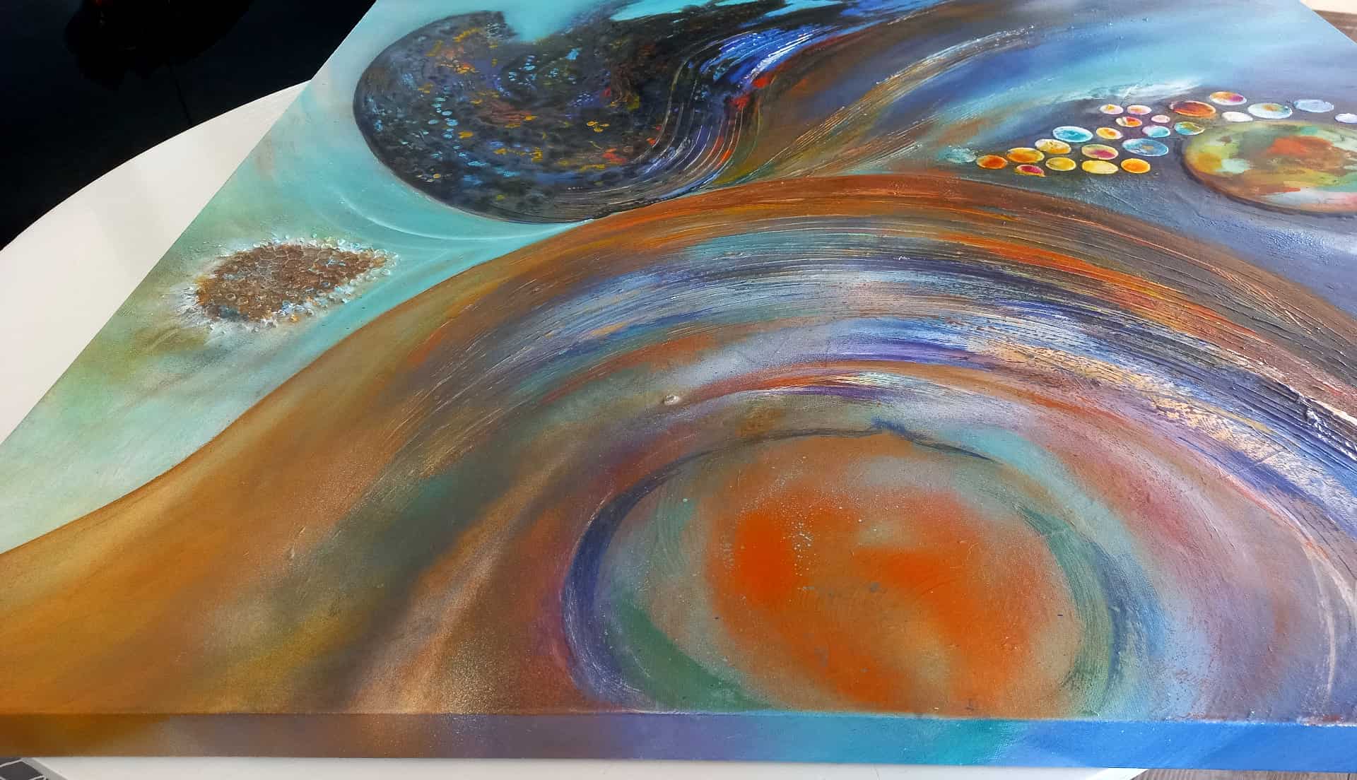 LOREVATEA - Tableau abstrait Tereva finition profil