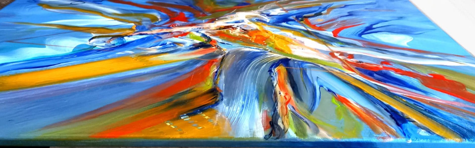 LOREVATEA-Tableau abstrait Bermudes finition profil