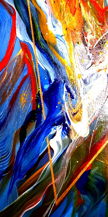 LOREVATEA-Tableau abstrait Bermudes détail