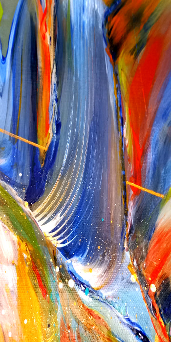 LOREVATEA-Tableau abstrait Bermudes détail