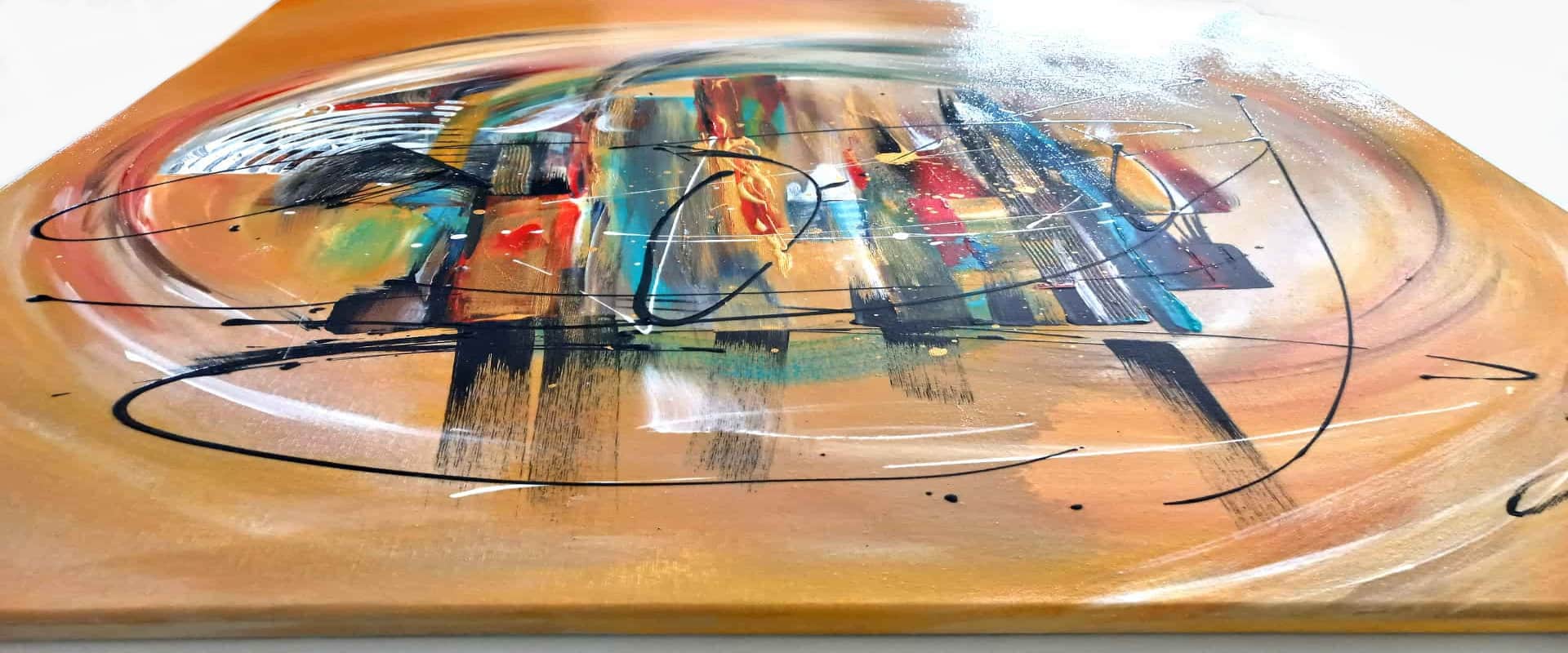 LOREVATEA-Tableau abstrait Mirage finition profil