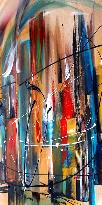 LOREVATEA-Tableau abstrait Mirage détail