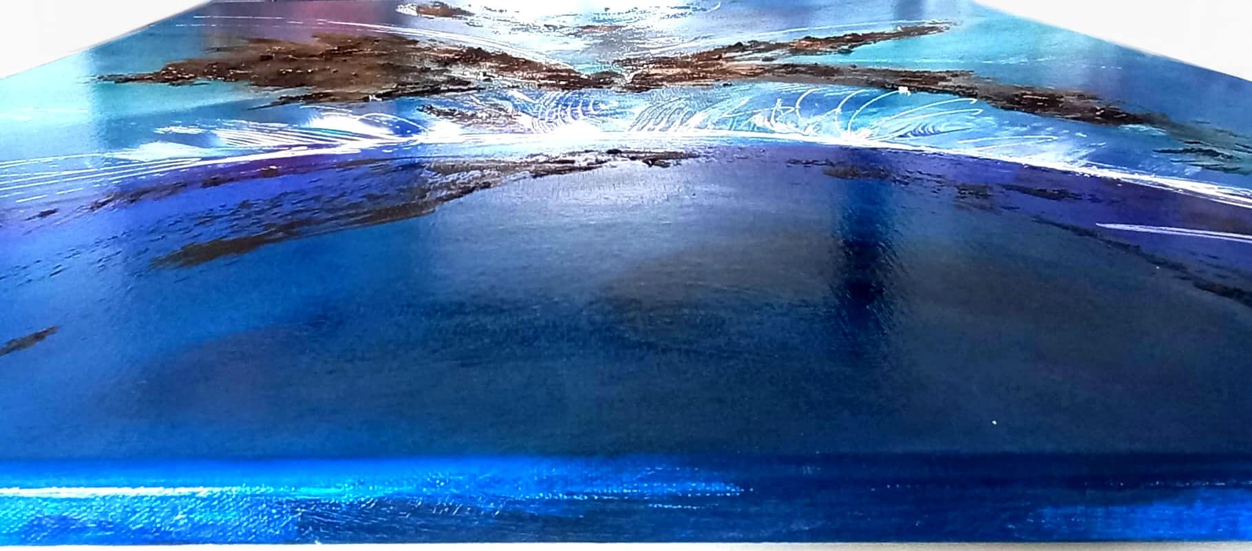 LOREVATEA-Tableau abstrait Eclipse finition profil