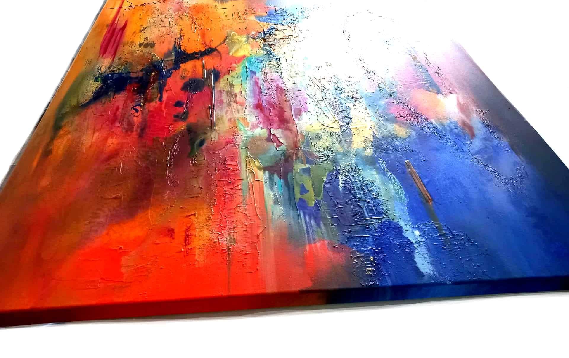 LOREVATEA-Tableau abstrait Intervalle finition profil