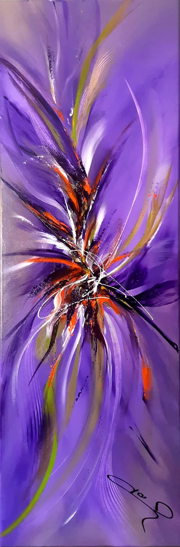 LOREVATEA-Tableau abstrait Lysis 40 x 120 cm