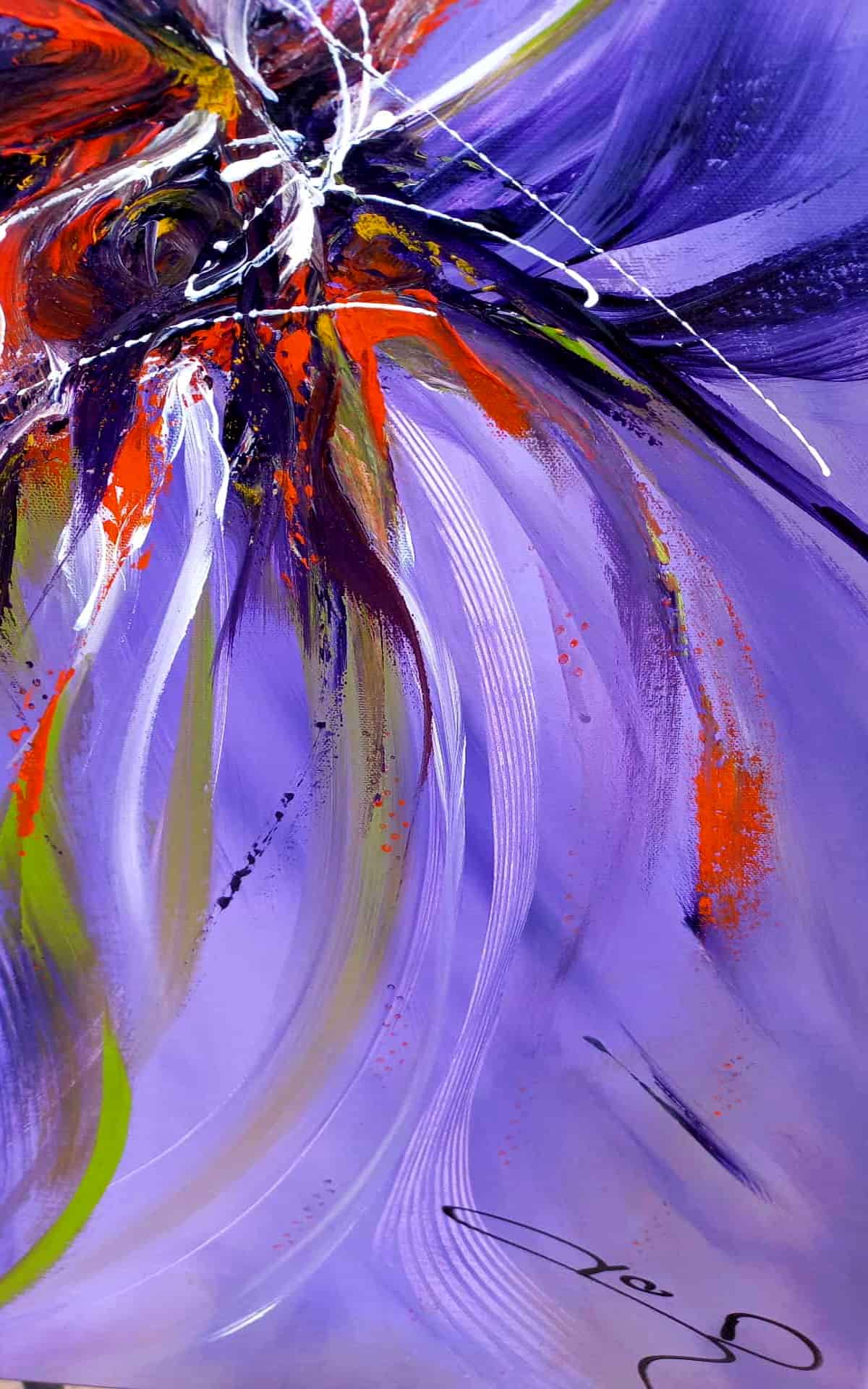 LOREVATEA-Tableau abstrait Lysis finition détail