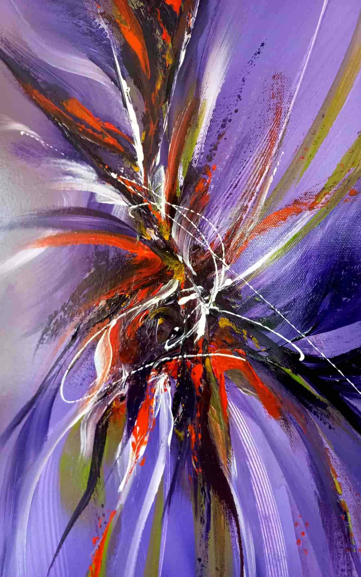 LOREVATEA-Tableau abstrait Lysis finition détail