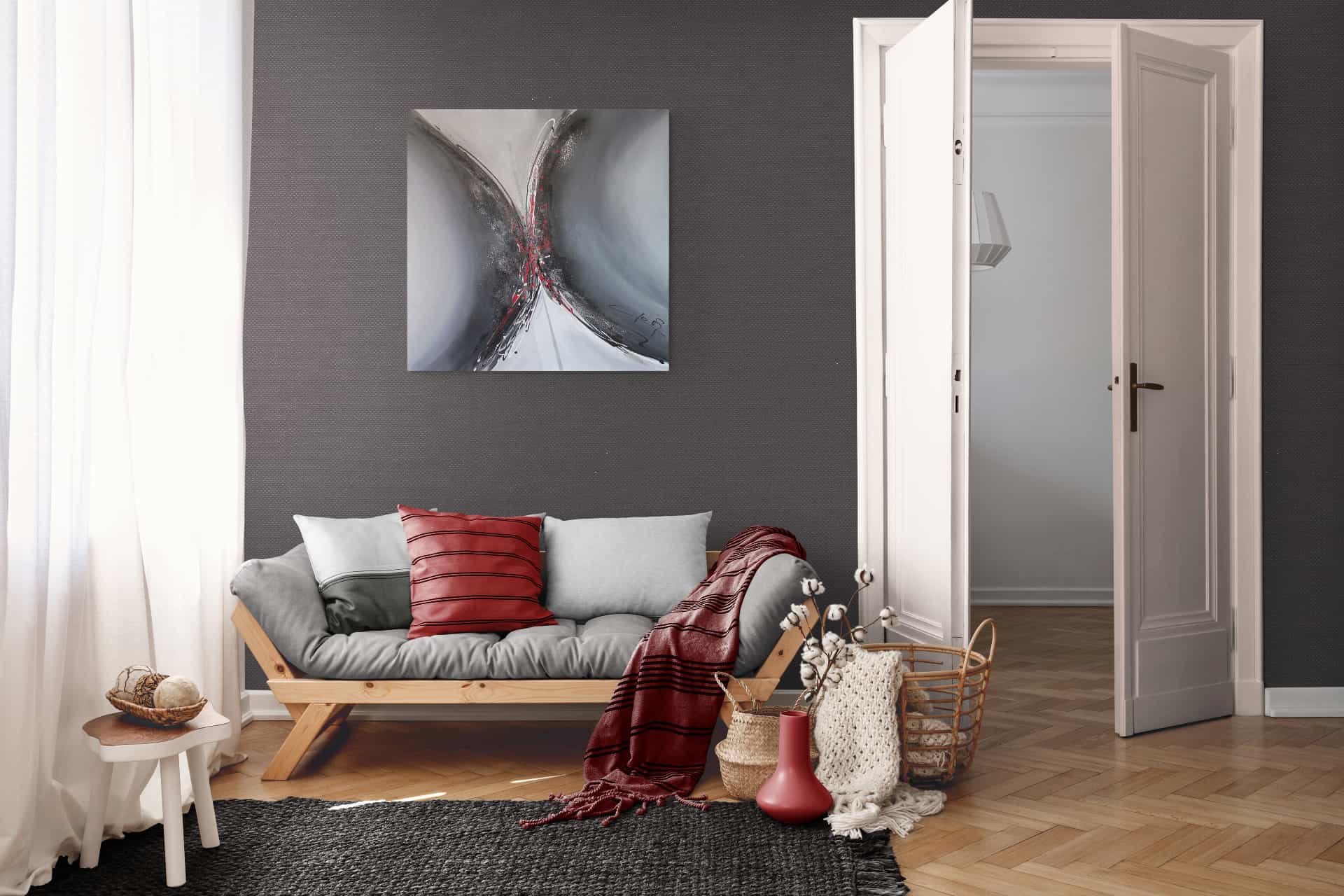 LOREVATEA-Tableau abstrait Opposition in situ