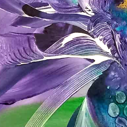 LOREVATEA-Tableau abstrait Aquarté détail