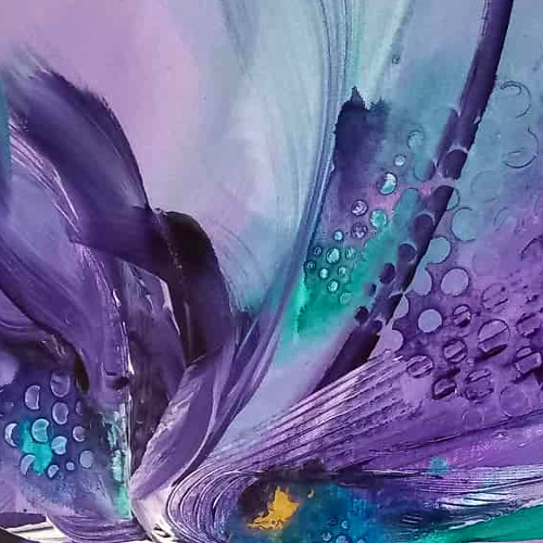LOREVATEA-Tableau abstrait Aquarté détail