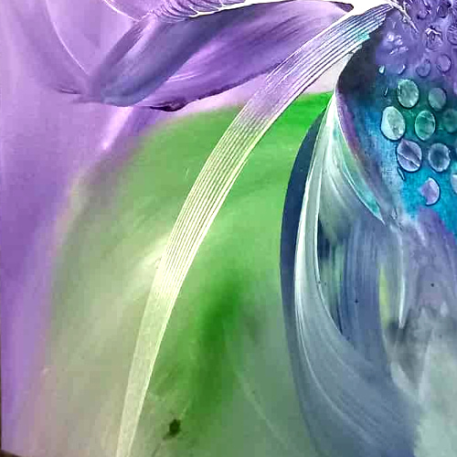 LOREVATEA-Tableau abstrait Aquarté détail