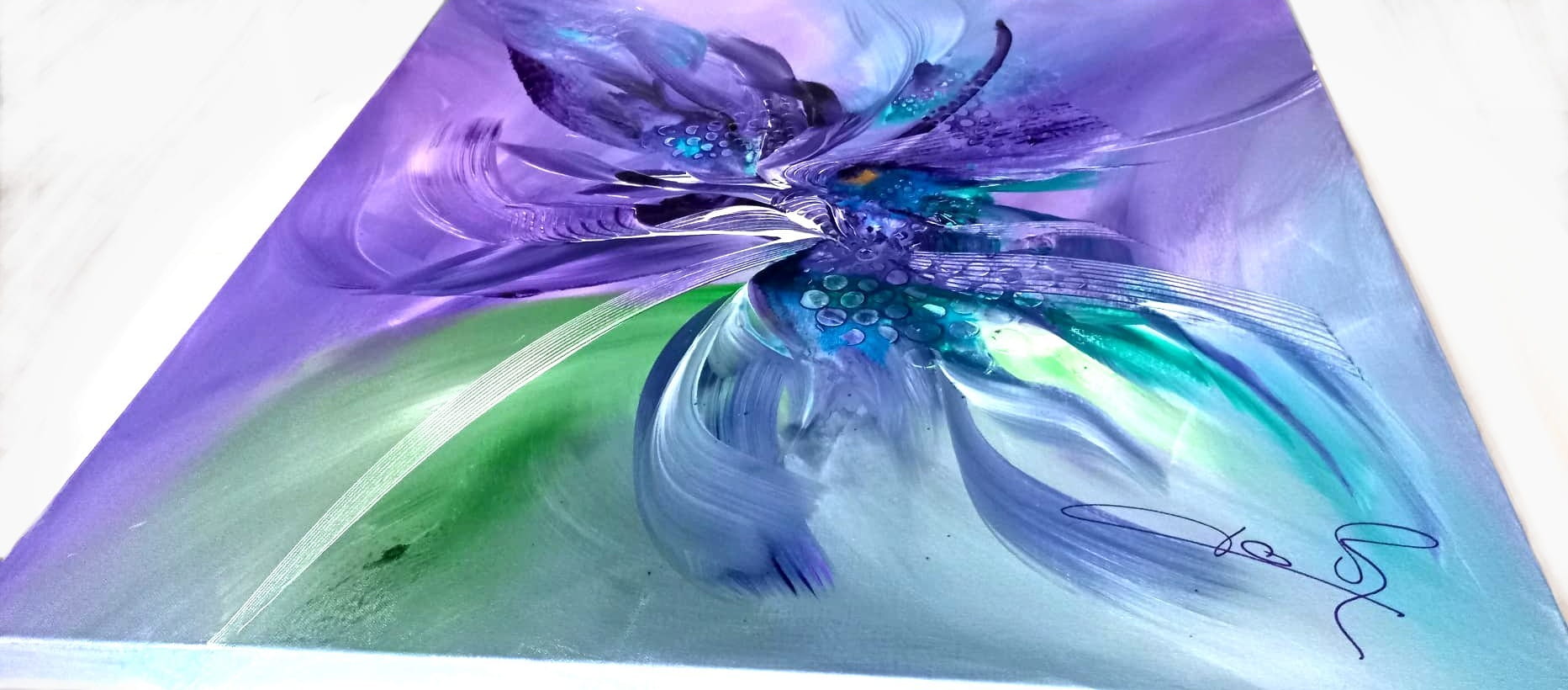 LOREVATEA-Tableau abstrait Aquarté profil
