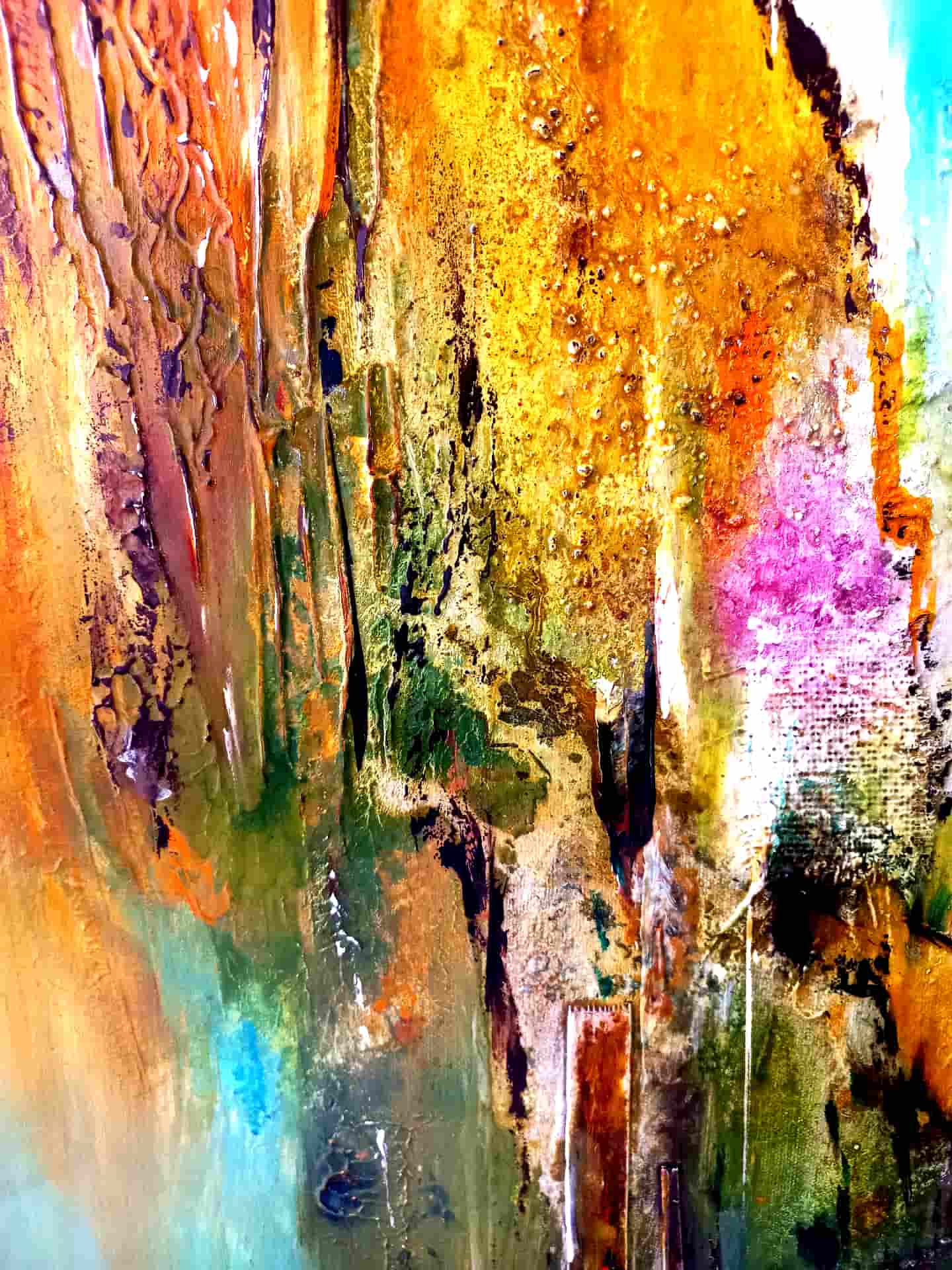 LOREVATEA-Tableau abstrait Cascade détail