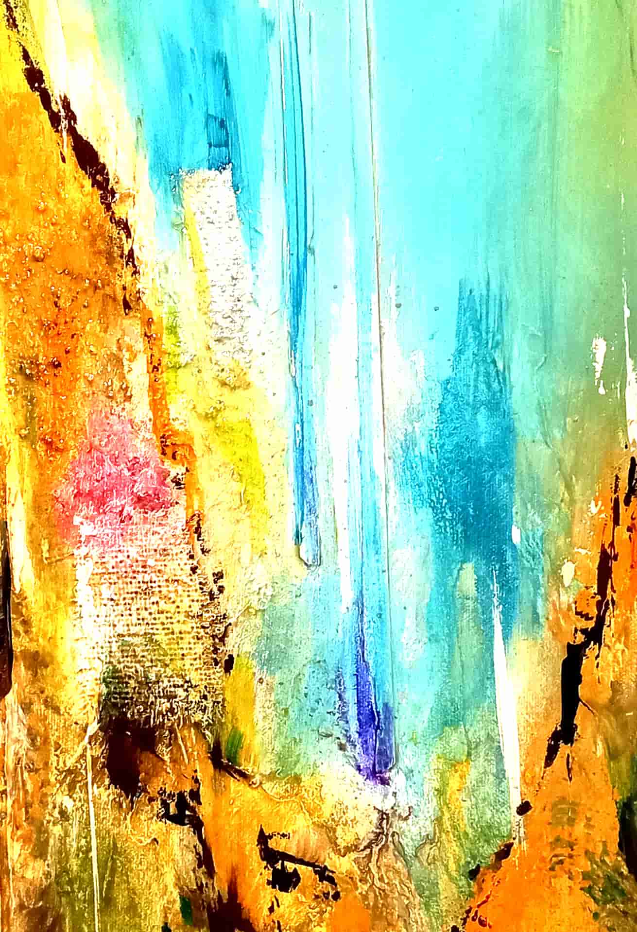 LOREVATEA-Tableau abstrait Cascade détail