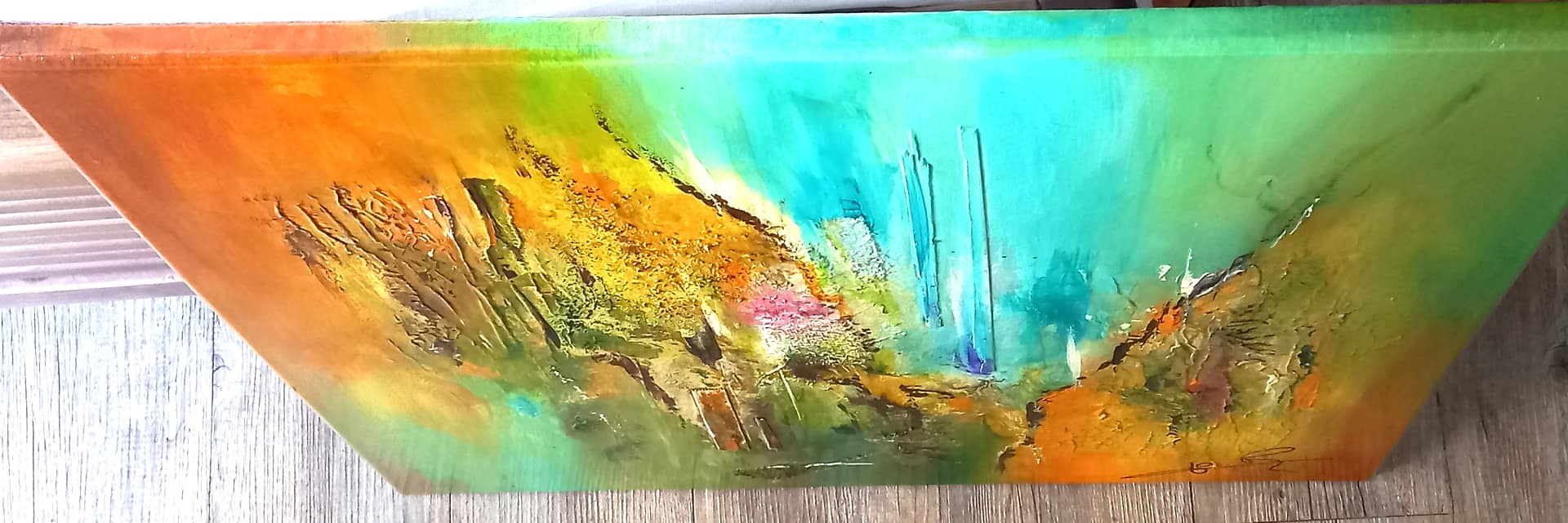 LOREVATEA-Tableau abstrait Cascade finition profil
