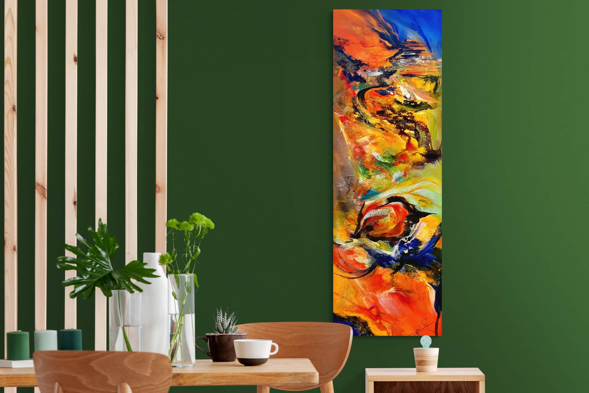 LOREVATEA-Tableau abstrait Ryujin in situ