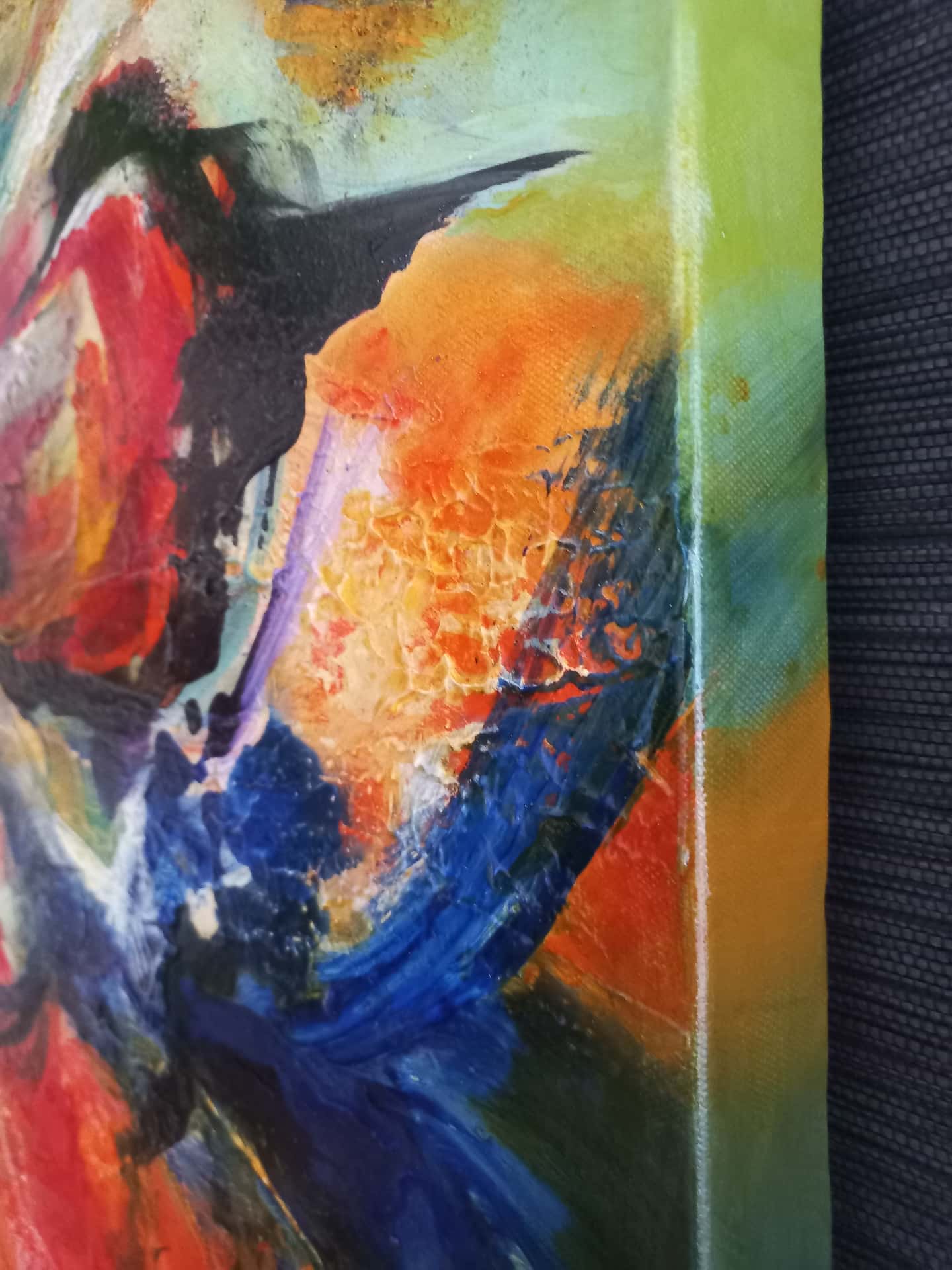 LOREVATEA-Tableau abstrait Ryujin finition profil