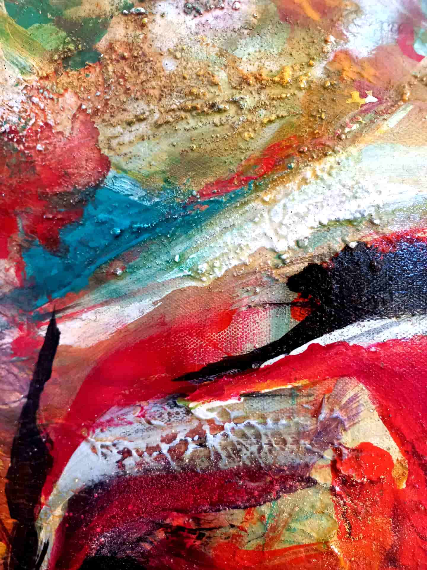 LOREVATEA-Tableau abstrait Ryujin détail