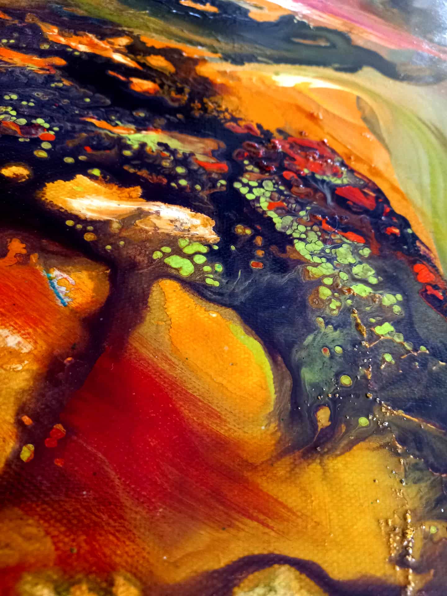 LOREVATEA-Tableau abstrait Ryujin détail