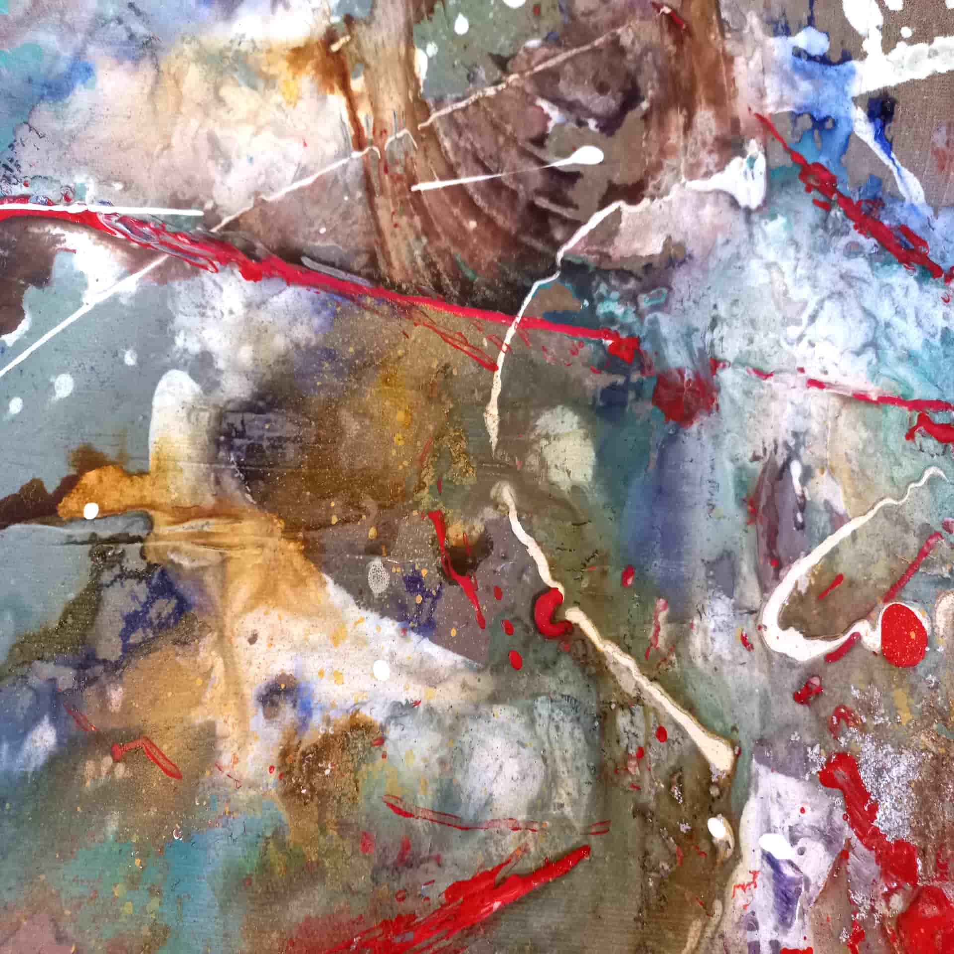 LOREVATEA-Tableau abstrait Astral détail