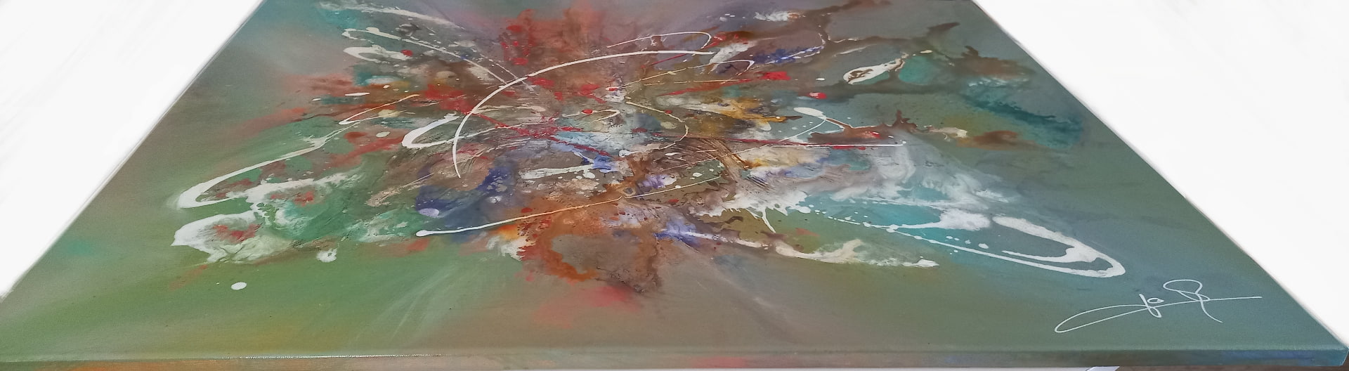 LOREVATEA-Tableau abstrait Astral finition profil
