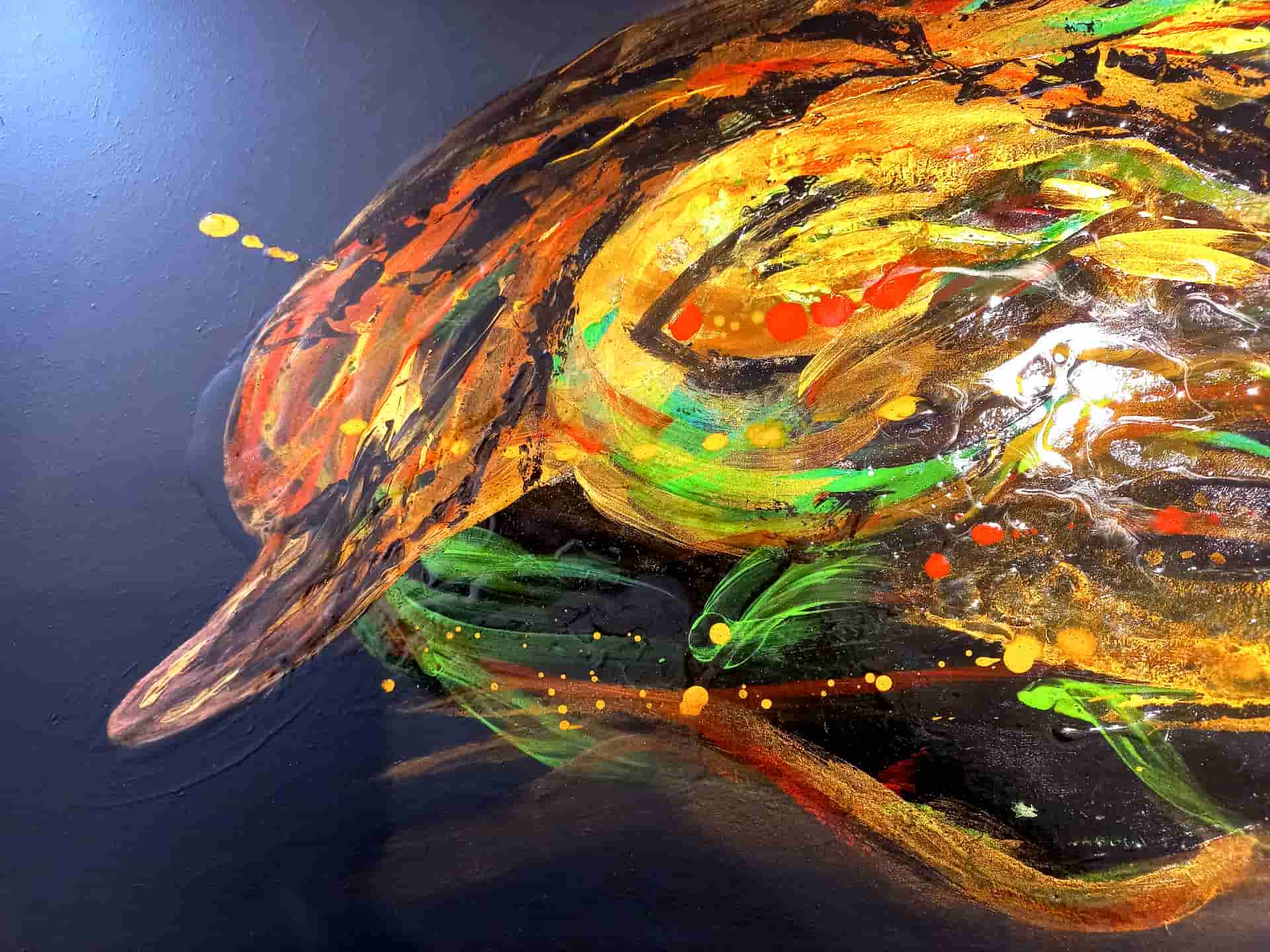 LOREVATEA-Tableau abstrait Dolphinaïs détail