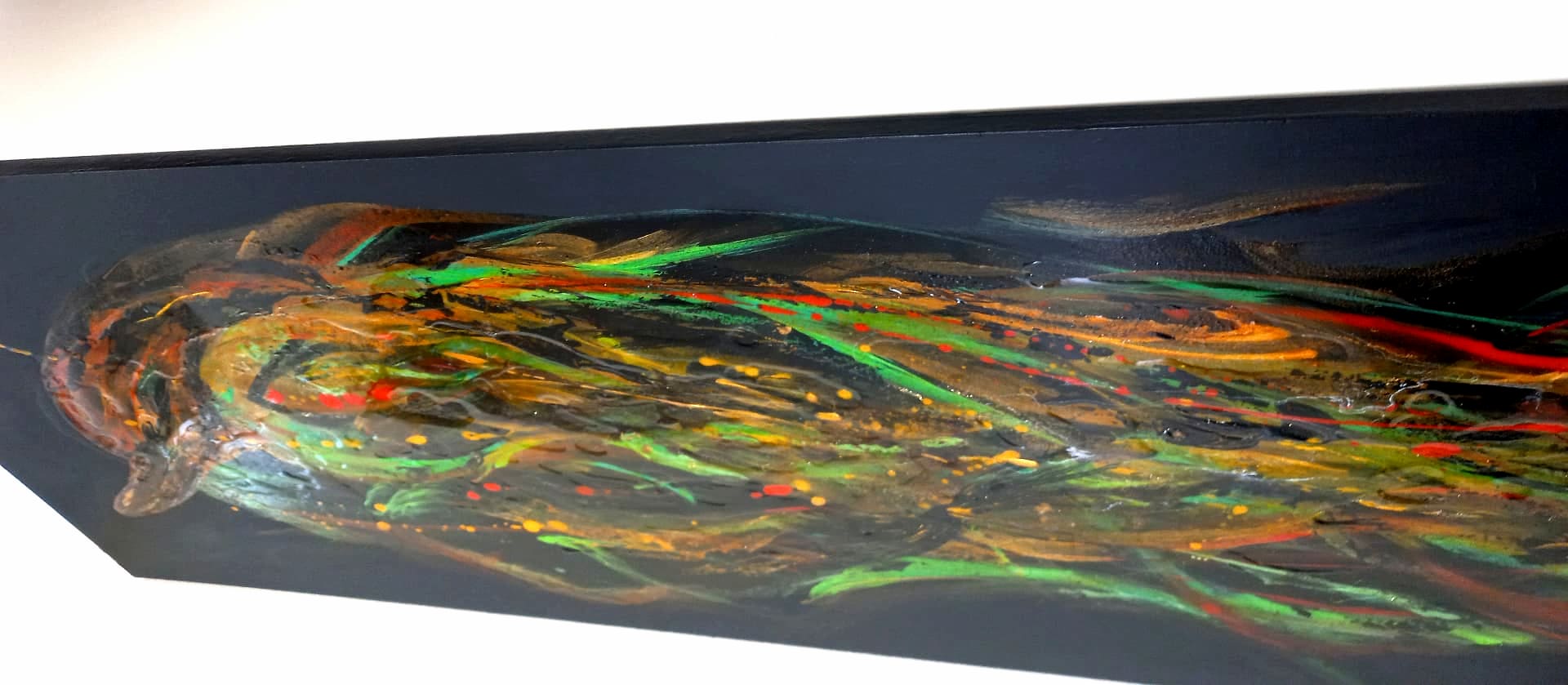 LOREVATEA-Tableau abstrait Dolphinaïs finition profil