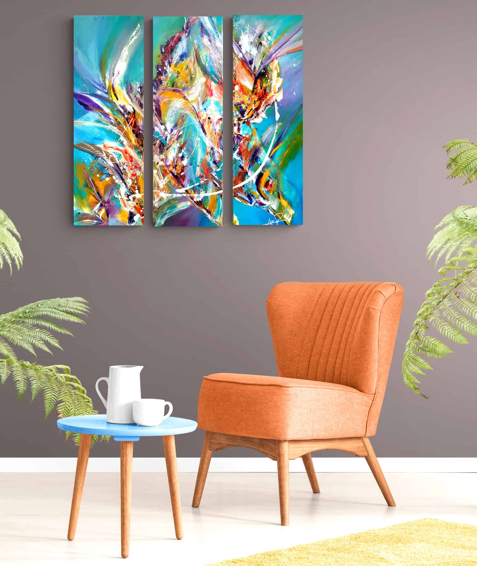 LOREVATEA-Tableau abstrait Evolution in situ