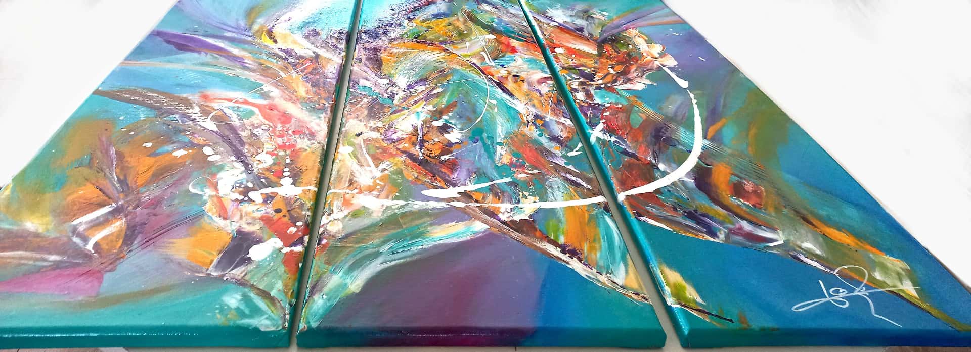 LOREVATEA-Tableau abstrait Evolution finition profil