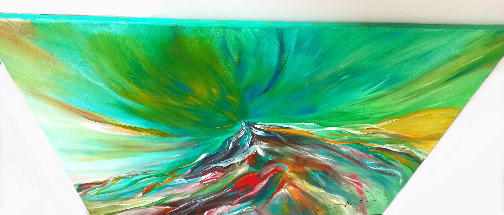 LOREVATEA-Tableau abstrait Equinoce détail