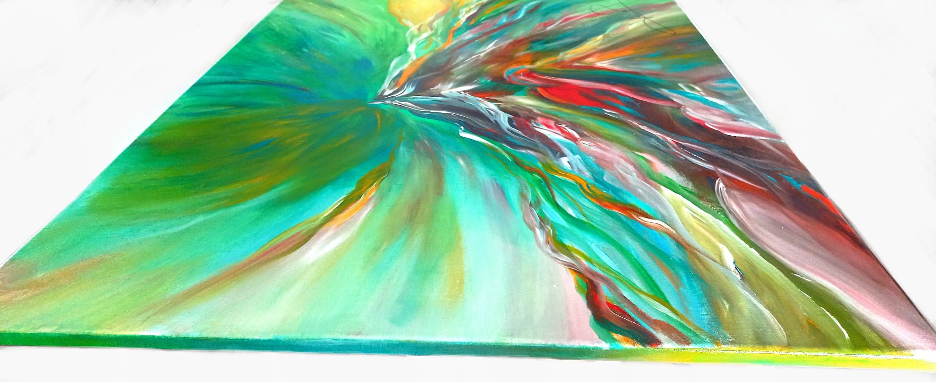 LOREVATEA-Tableau abstrait Equinoce finition profil
