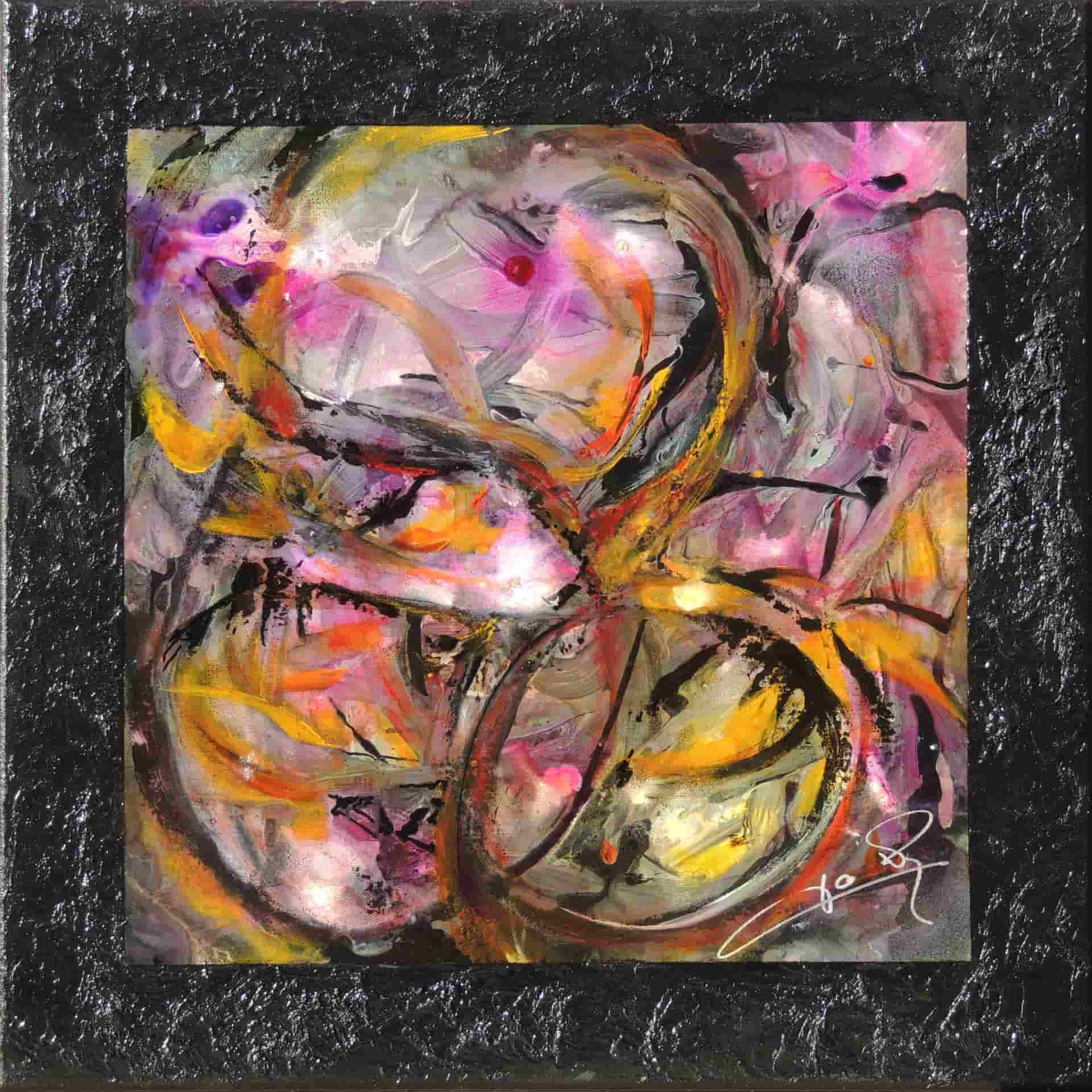 LOREVATEA-Tableau abstrait Ithemba 60 x 60 cm
