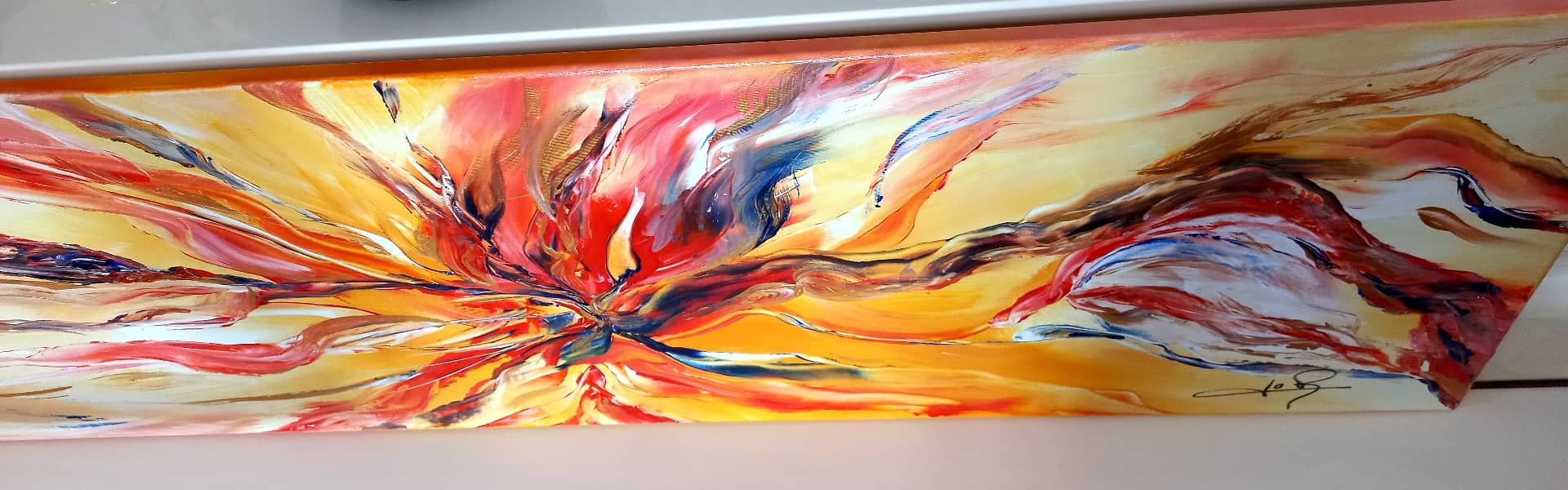 LOREVATEA-Tableau abstrait Sirocco finition profil