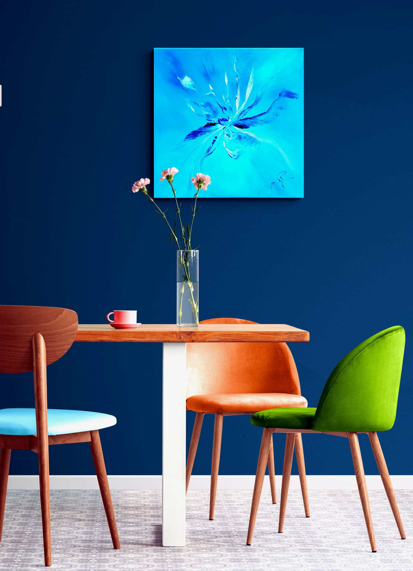 LOREVATEA-Tableau abstrait Essentiel in situ